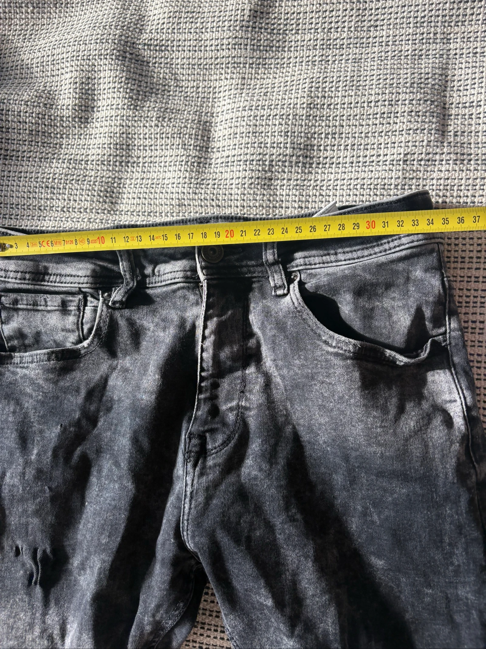 short en jean bershka denim gris délavé bermuda déchiré homme taille 38 m – photo 10